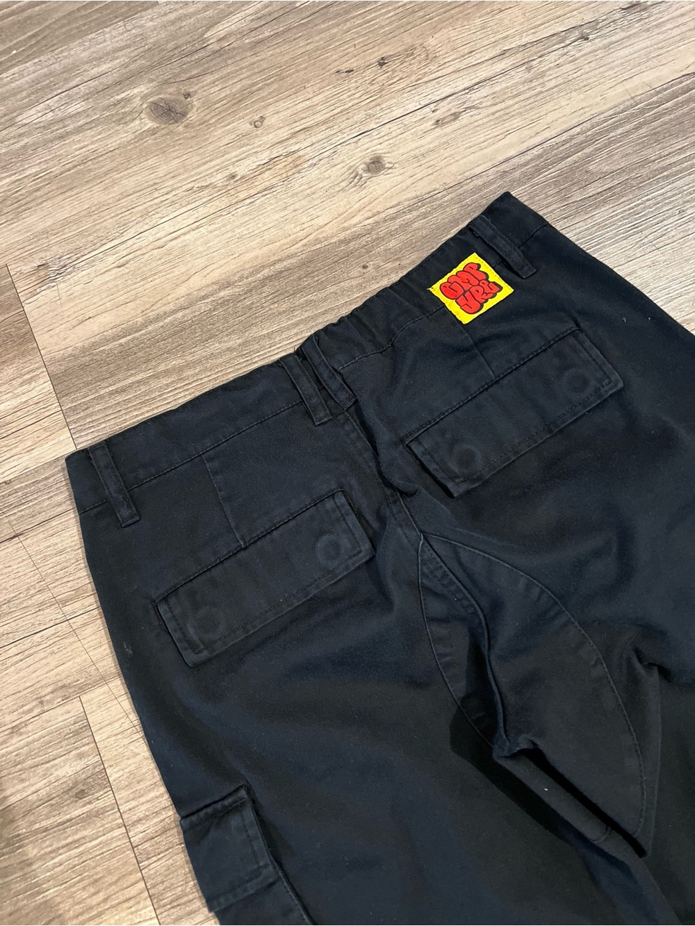 Empyre Cargo Pants Womens 26 Black Chino Relax Fit Straight Leg Utility Skater